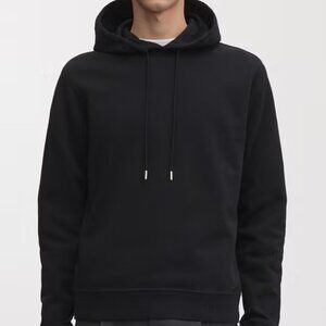 ASKET Organic Cotton The Hoodie Top Shirt Sweatshirt in Black